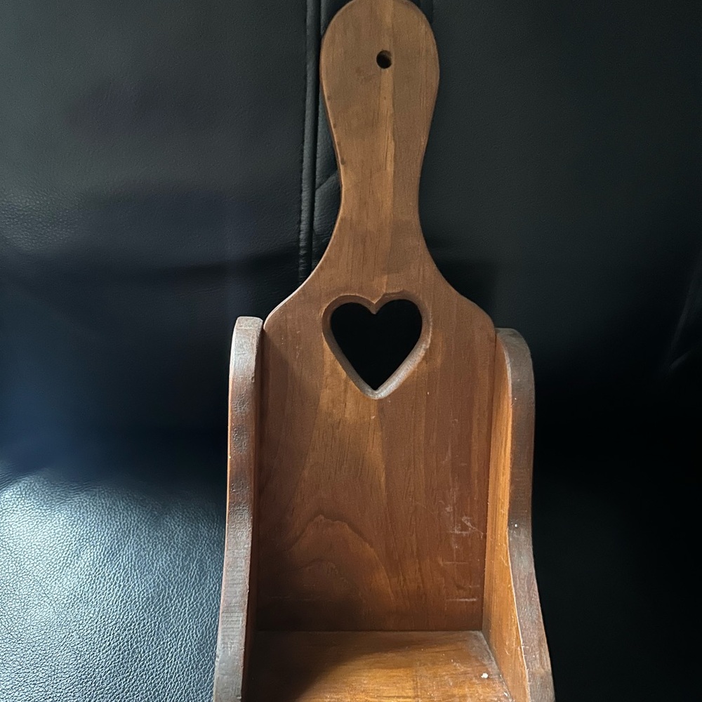 Wooden Heart Cutout Trinket or Spice Holder
